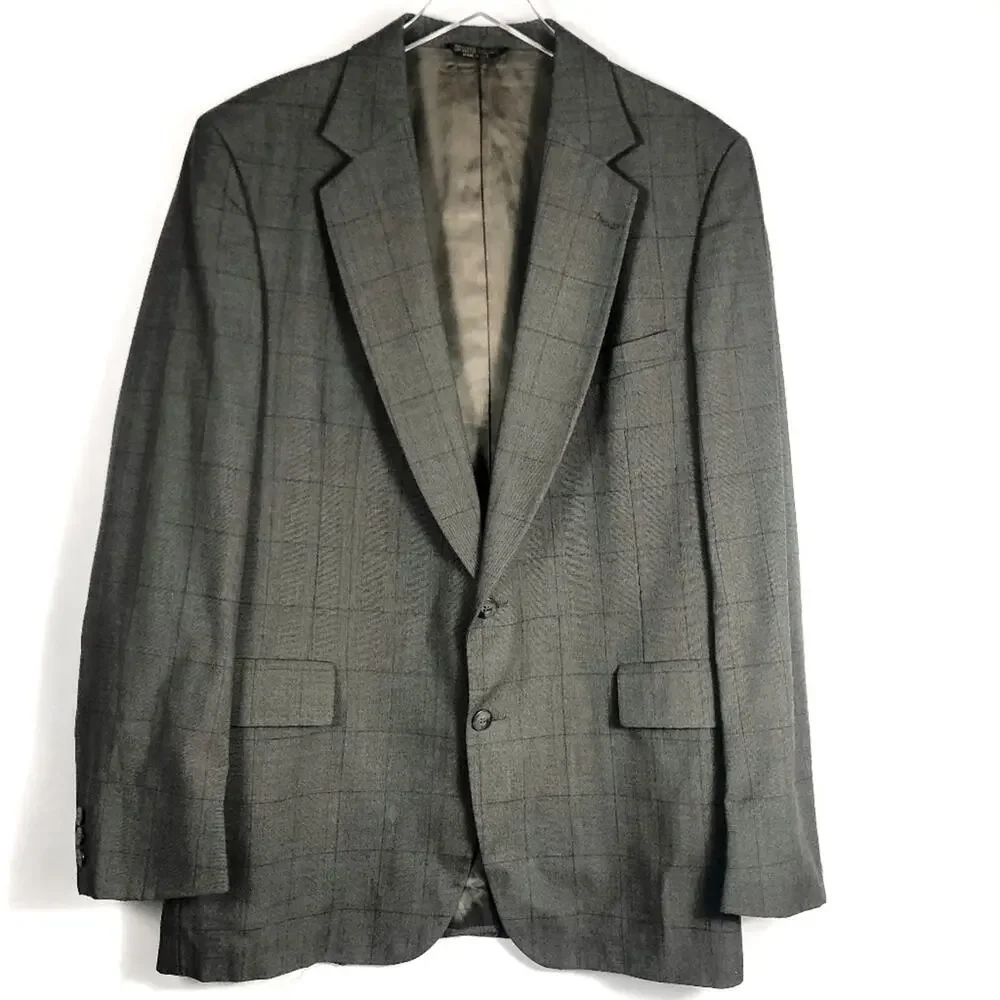 Vintage Strathmore‎ by Anderson Little Wool Checker Blazer 44R